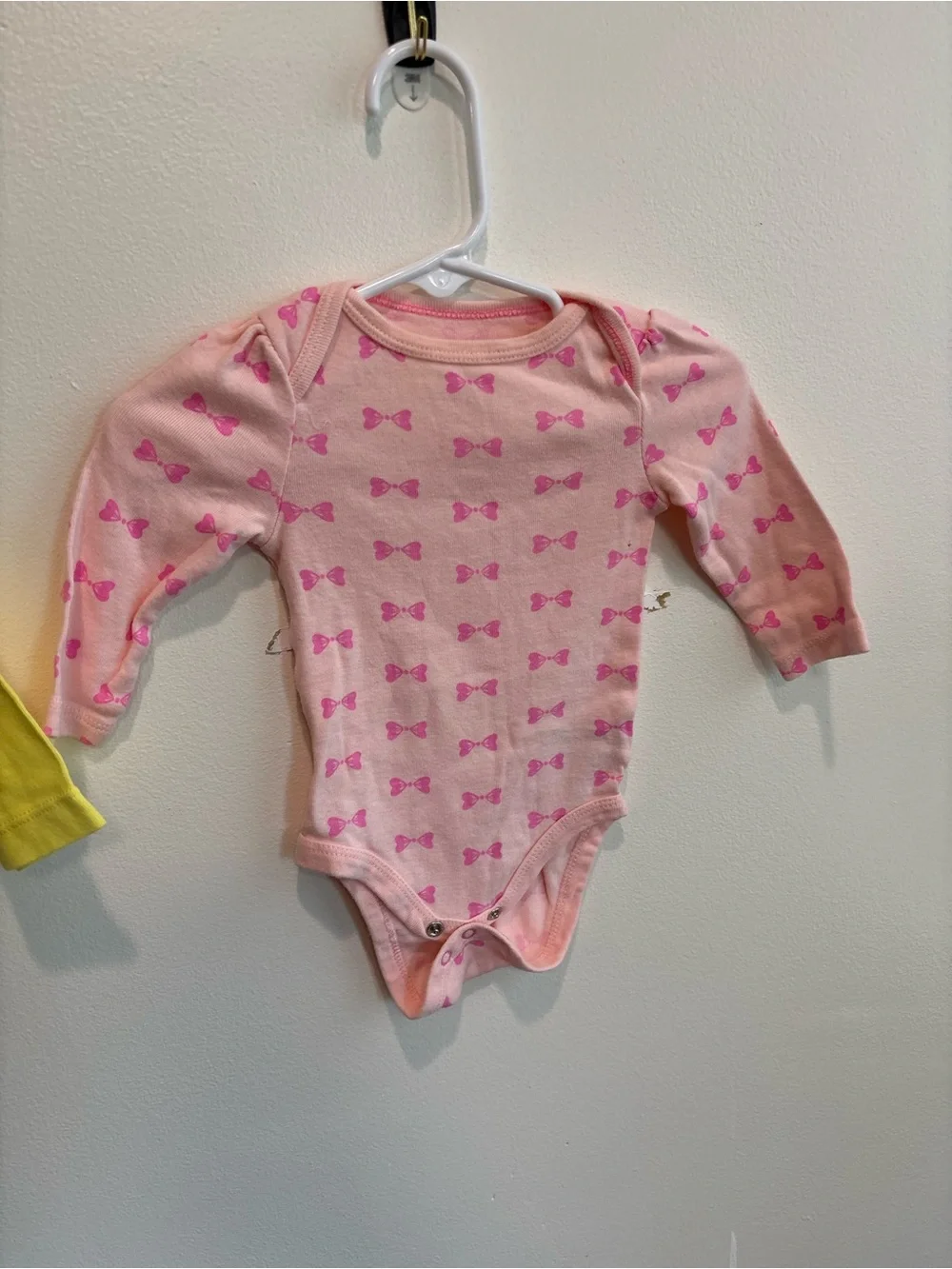 Carter's Long-Sleeve Bodysuit Set in Pink & Yellow 6 month baby girl